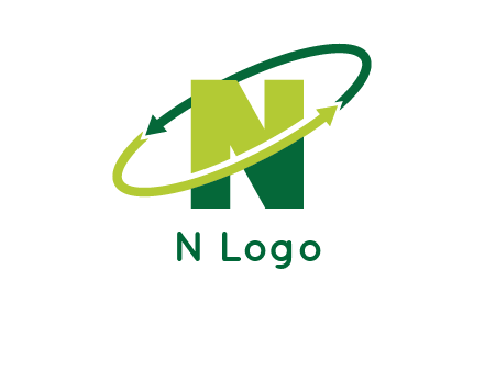 recycle letter N logo