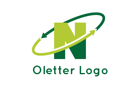 recycle letter N logo