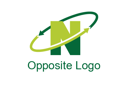 recycle letter N logo