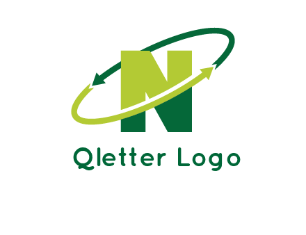 recycle letter N logo