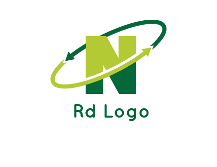 recycle letter N logo