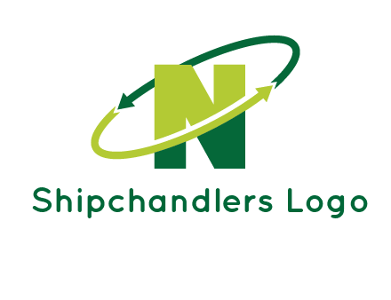recycle letter N logo