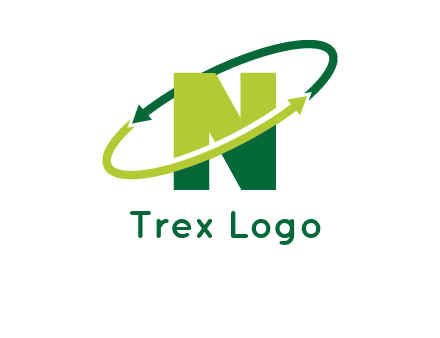 recycle letter N logo