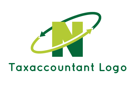 recycle letter N logo