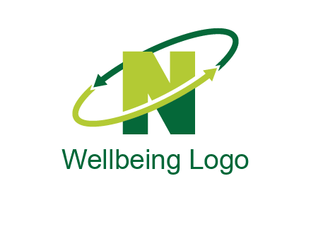 recycle letter N logo