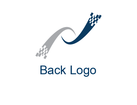 digital line letter N logo