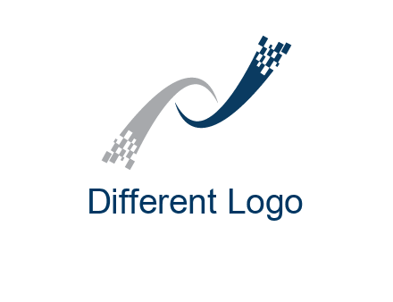 digital line letter N logo