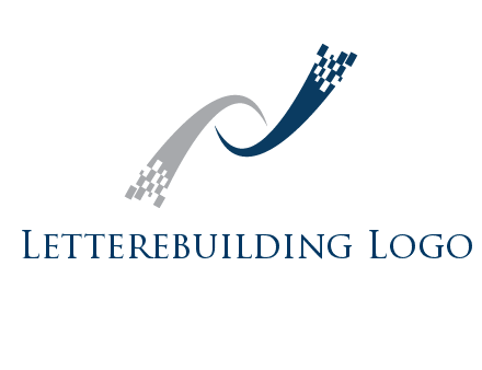 digital line letter N logo