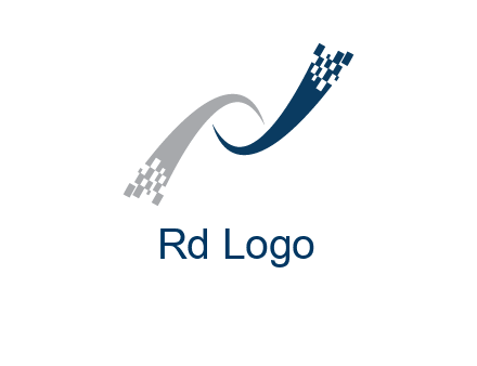 digital line letter N logo
