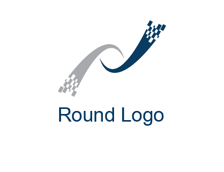 digital line letter N logo