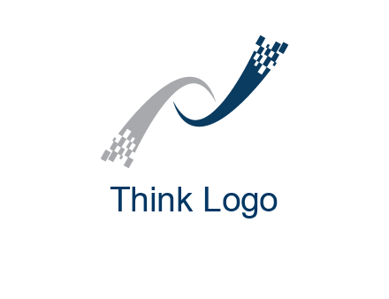 digital line letter N logo