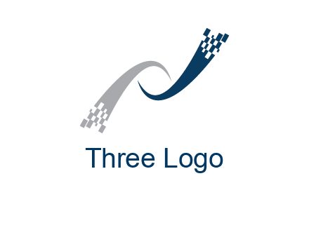 digital line letter N logo