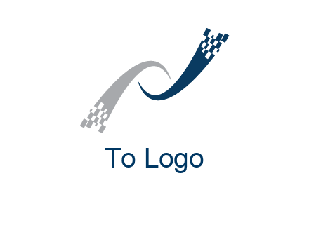 digital line letter N logo