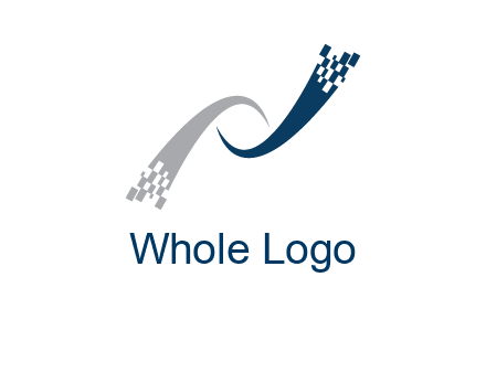 digital line letter N logo