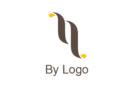 two swooshes letter N logo