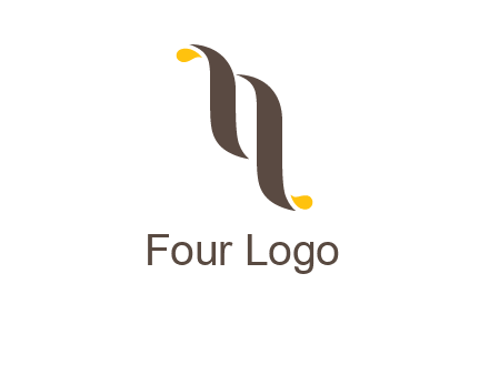 two swooshes letter N logo