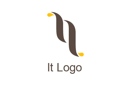 two swooshes letter N logo