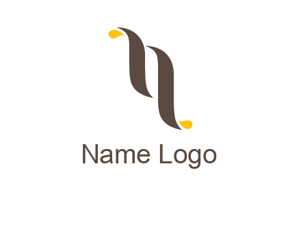 two swooshes letter N logo