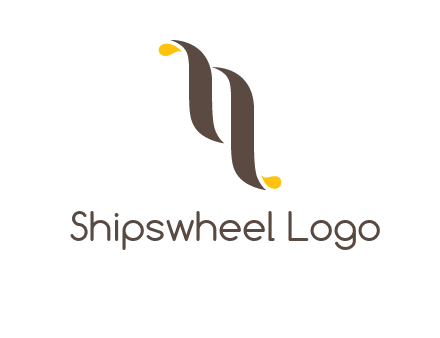 two swooshes letter N logo