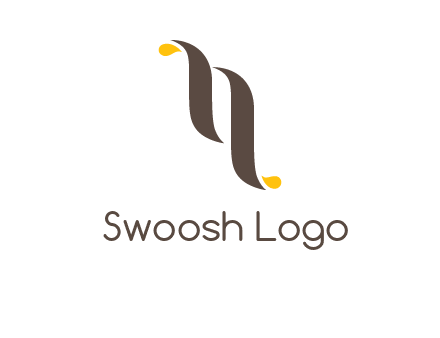 two swooshes letter N logo