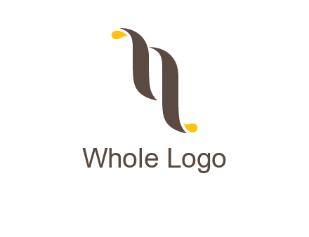 two swooshes letter N logo
