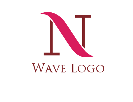 wave on letter N logo