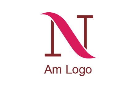 wave on letter N logo