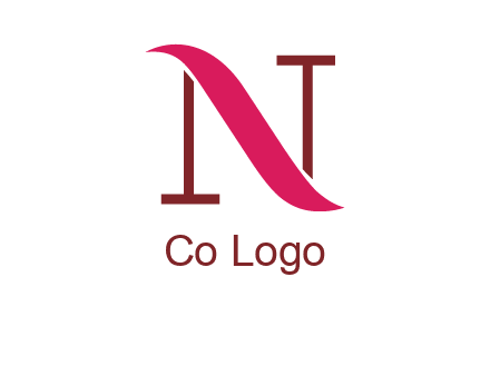 wave on letter N logo