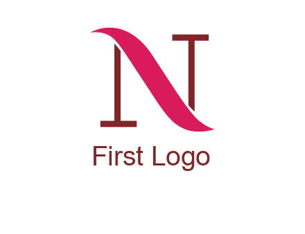 wave on letter N logo