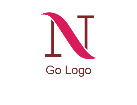 wave on letter N logo
