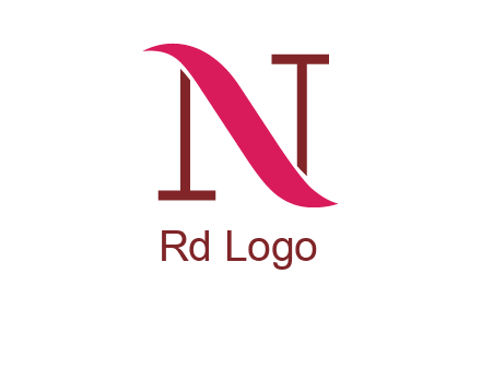 wave on letter N logo