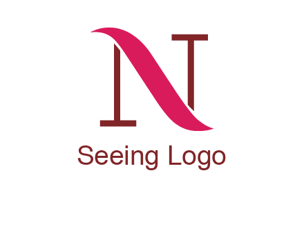 wave on letter N logo