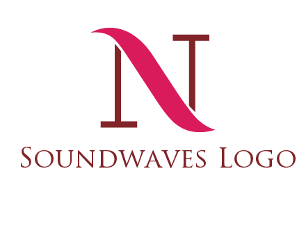 wave on letter N logo