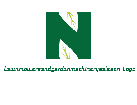 leaves letter n logo