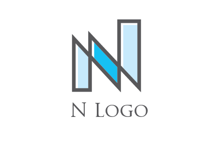 geometric Letter N logo