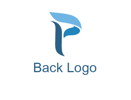 letter P waves logo