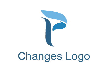 letter P waves logo