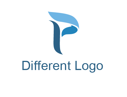 letter P waves logo