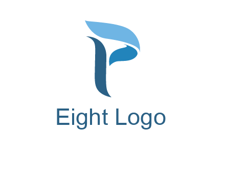 letter P waves logo
