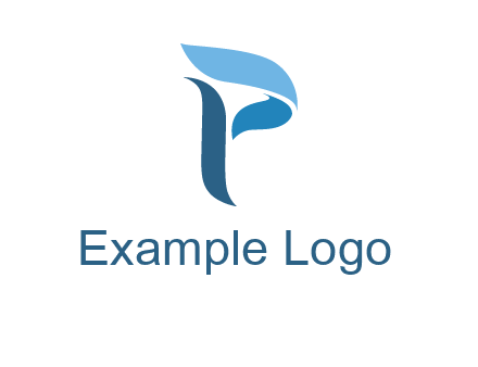 letter P waves logo