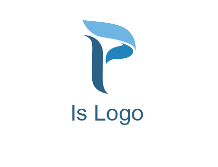 letter P waves logo