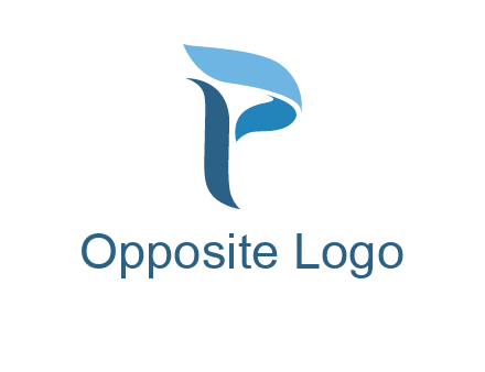 letter P waves logo