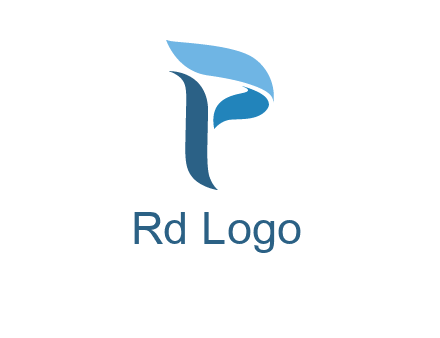 letter P waves logo
