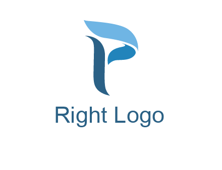 letter P waves logo