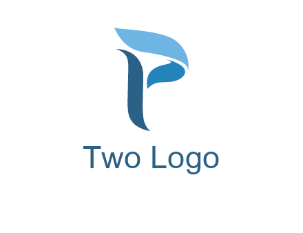letter P waves logo