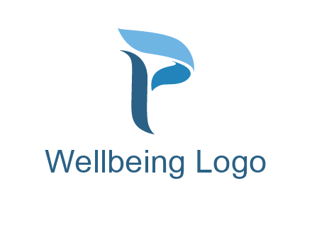 letter P waves logo