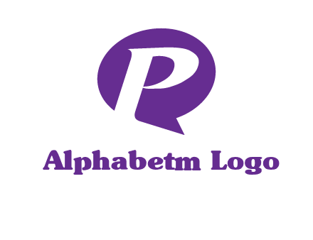 letter P speech bubble logo