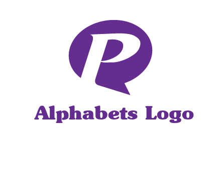 letter P speech bubble logo