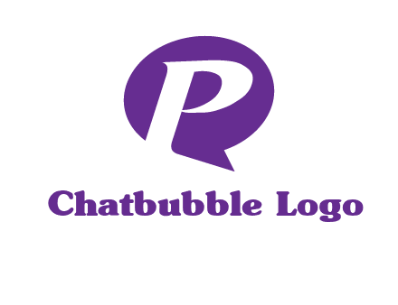 letter P speech bubble logo