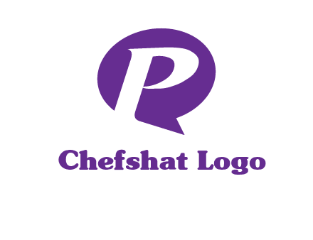 letter P speech bubble logo